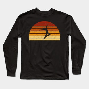 Vintage Sunset Dancing Gift For Dancers Long Sleeve T-Shirt